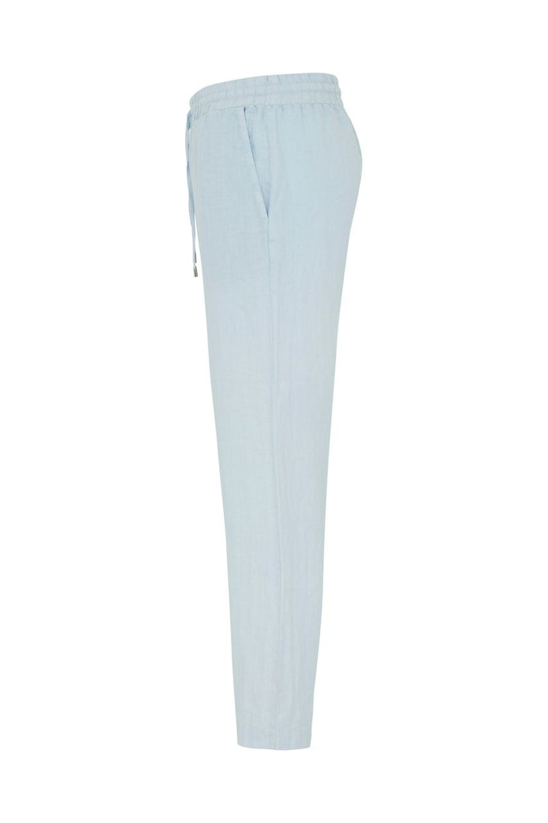 Dolcezza Linen Pants - Style 23168, side, blue