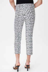 Joseph Ribkoff Abstract Print Pull-on Crop Pant - Style 232261, back