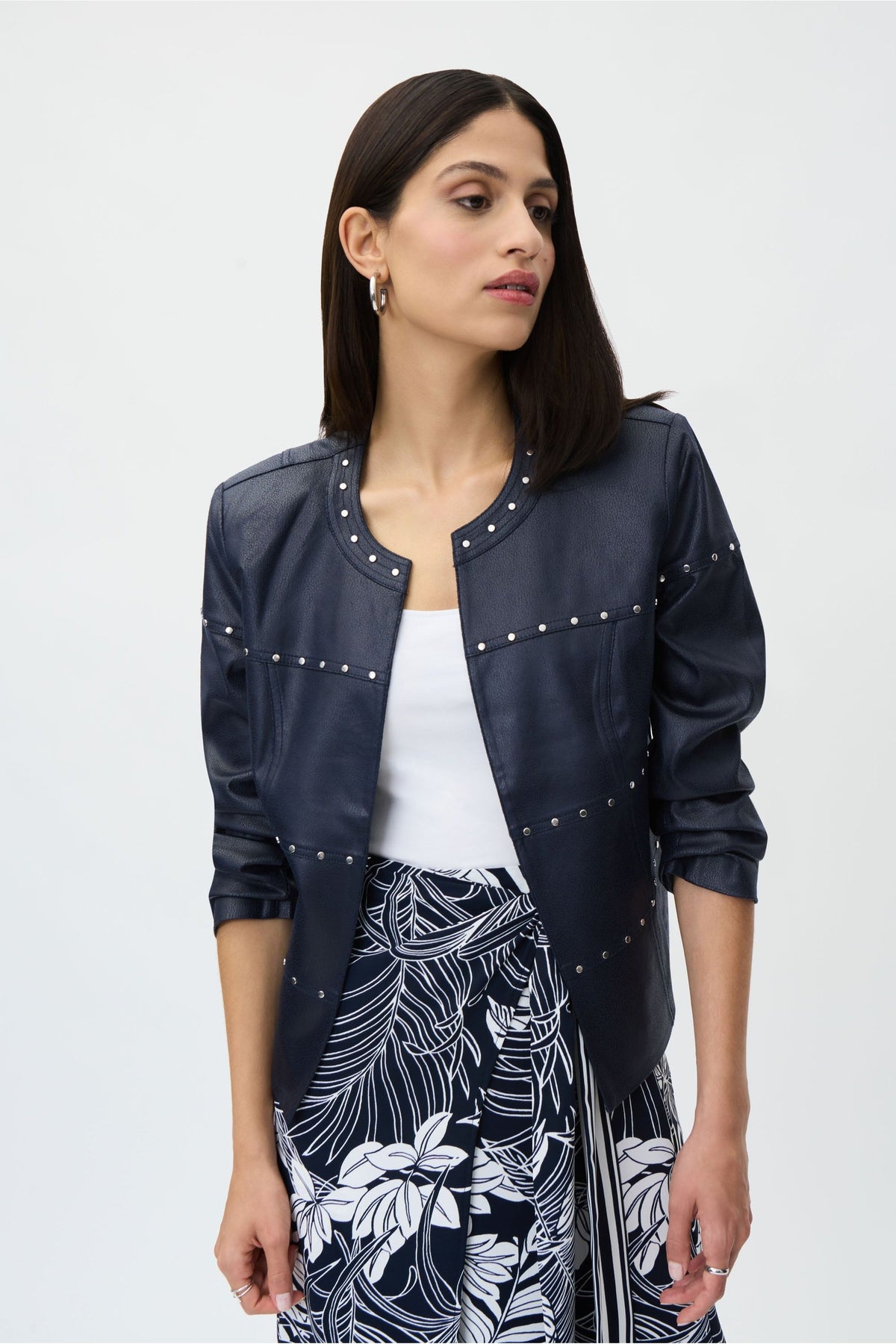 Joseph Ribkoff Faux Suede Jacket - Style 232904, front