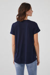 FDJ Short Sleeve Crewneck Top - Style 3007476, back, navy