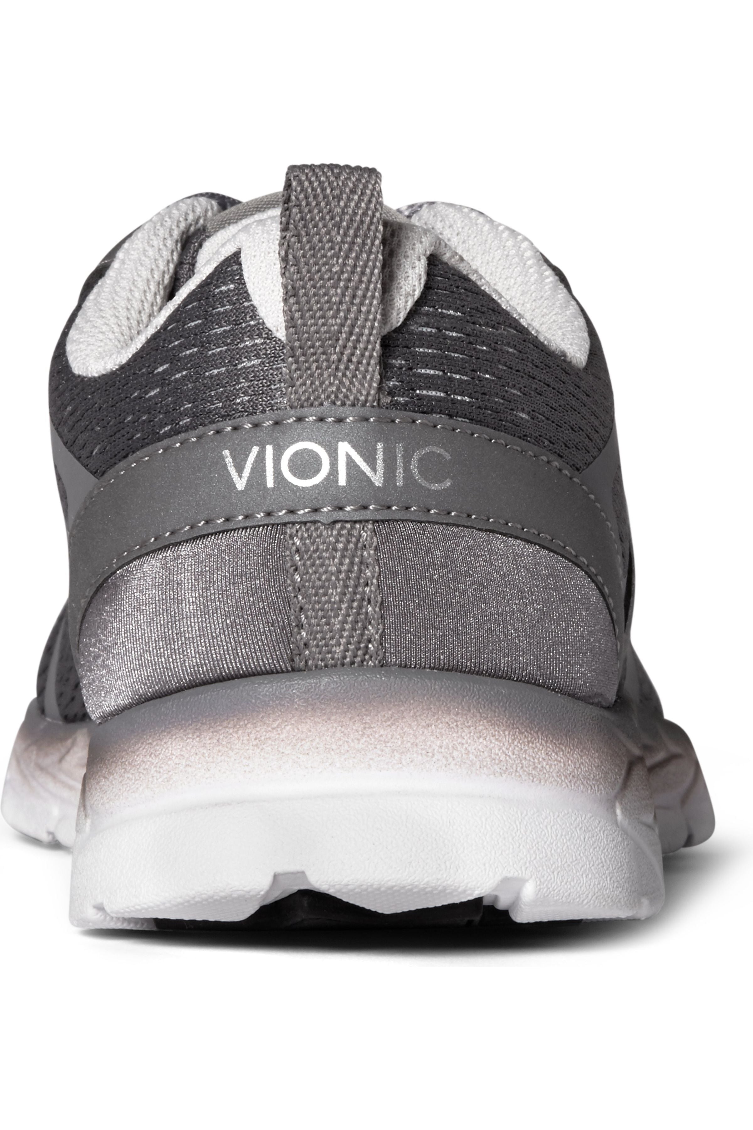 Vionic Brisk Miles Lace-Up Active Sneakers, back, grey