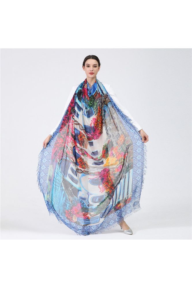 Love's Pure Light "Windows Doors and Gateways" Silk Shawl - Style D-350, fig1