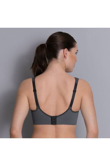 Anita Air Control Delta Padded Sports Bra - Style 5544, back, anthracite