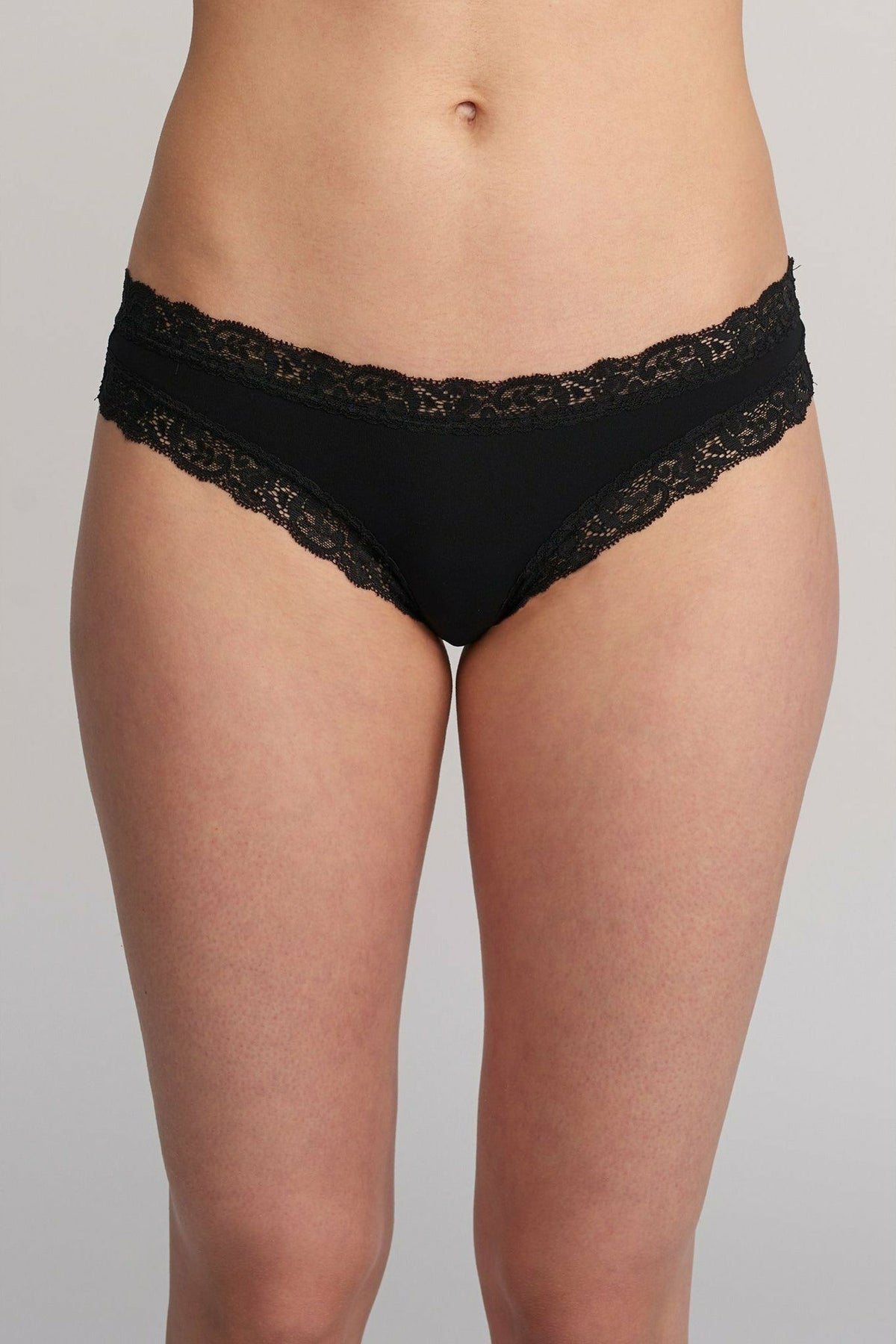 Fleur't Iconic Thong - Style 601, front, black