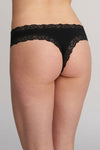 Fleur't Iconic Thong - Style 601, back, black