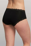 Fleur't Iconic MicroModal Boyshort Panty - Style 602, back, black