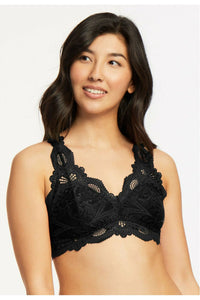 Fleur't Lace T-Back Belle Epoque Bralette - Style 612, front, black