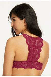 Fleur't Lace T-Back Belle Epoque Bralette - Style 612, back, sangria