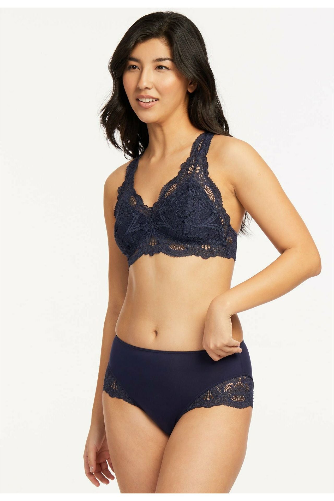 Fleur't Belle Epoque Lace T-Back Bralette in Champagne - Busted Bra Shop