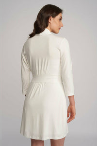 Fleur't Iconic Robe with Silk Ties - Style 620, back, chantilly