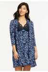 Fleur't Iconic Robe with Silk Ties - Style 620, front2, cheetah