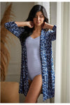 Fleur't Iconic Robe with Silk Ties - Style 620, cheetah, lifestyle