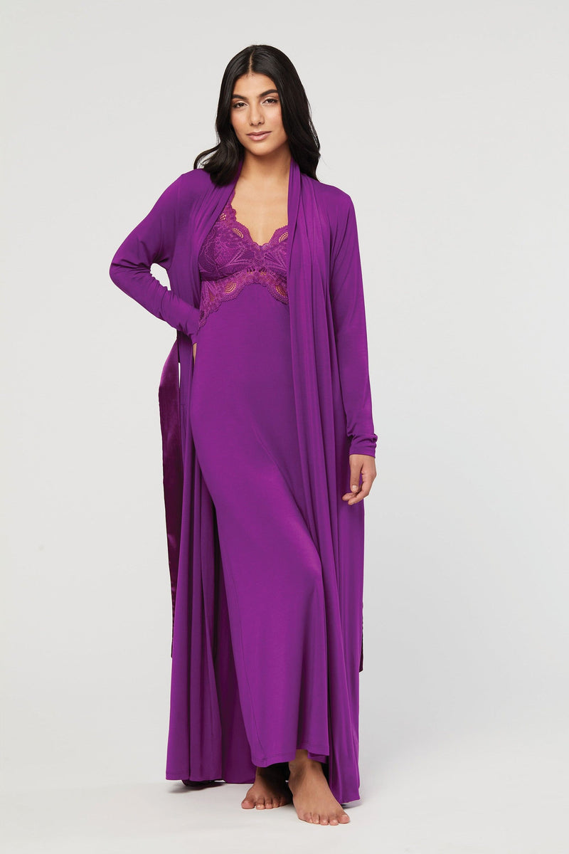 Fleur't Iconic Long Robe - Style 621, front