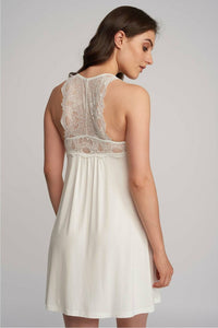 Fleur't Belle Epoque Lace T-Back Chemise - Style 630, back, chantilly