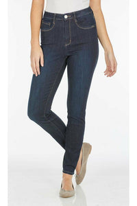 FDJ Petite Suzanne Cool Denim Slim Leg Jean - Style 8705630, model, front, twilight