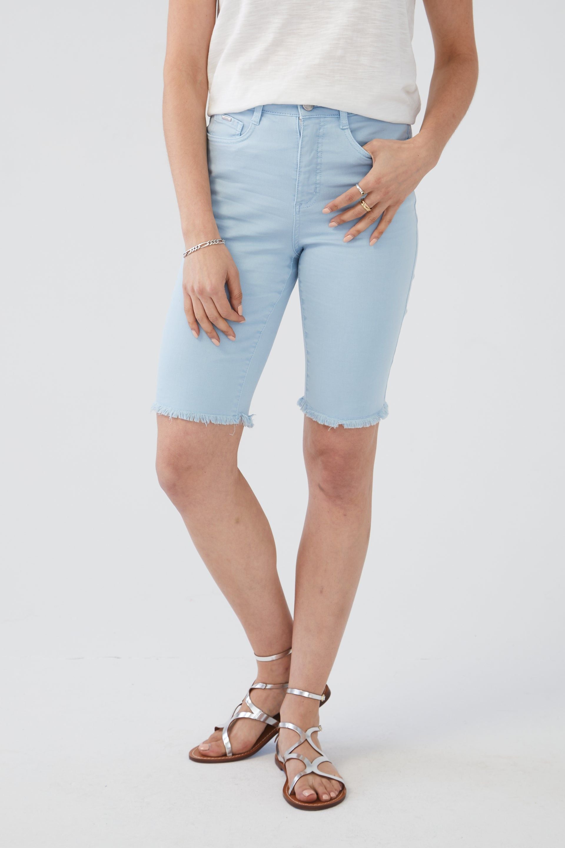 FDJ Suzanne Bermuda Short - Style 6885511, front, sky blue
