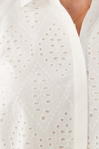 FDJ Sleeveless Cotten Eyelet Blouse - Style 7739741, eyelet closeup