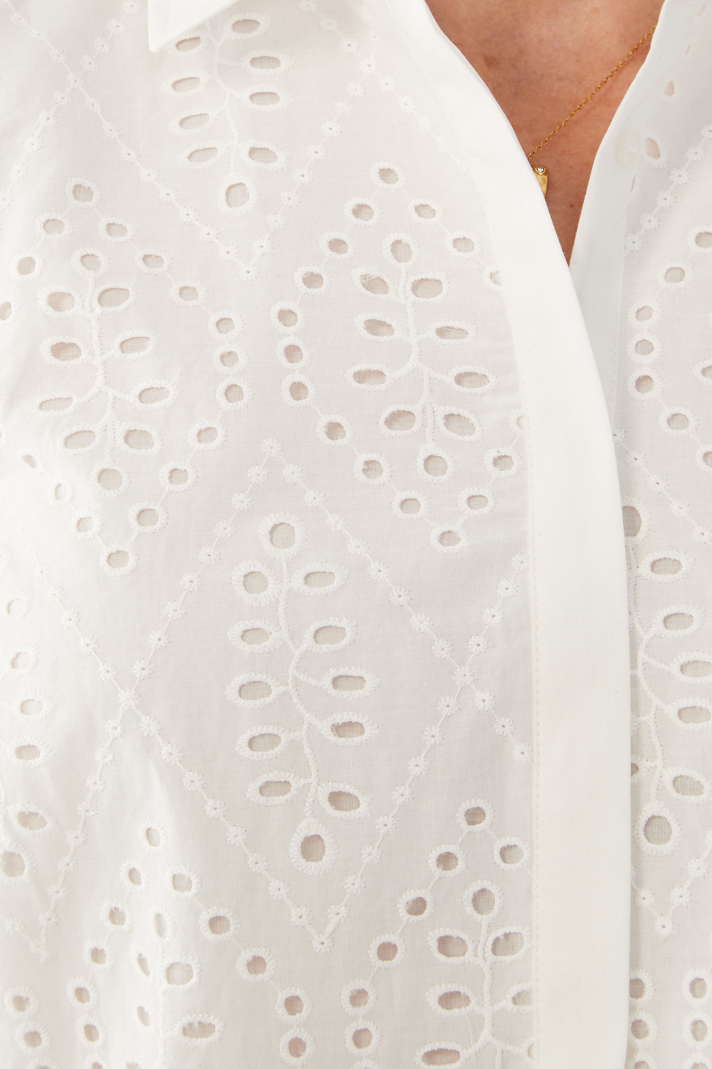 FDJ Sleeveless Cotten Eyelet Blouse - Style 7739741, eyelet closeup