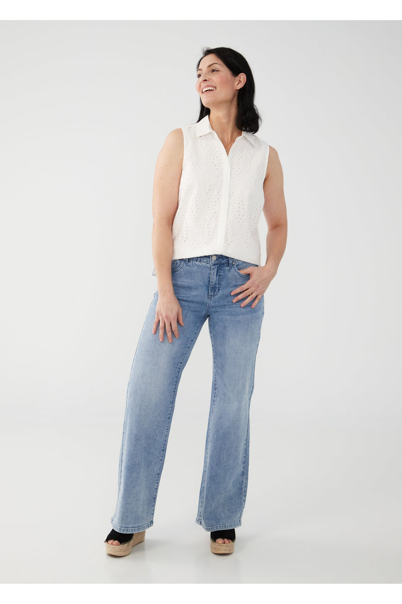 FDJ Sleeveless Cotten Eyelet Blouse - Style 7739741, front2