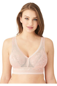 Wacoal Net Effect Soft Cup Bralette - Style 810340, rose, front