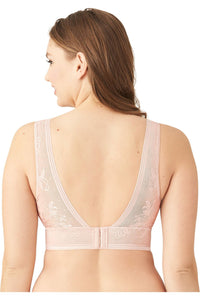 Wacoal Net Effect Soft Cup Bralette - Style 810340, rose, back