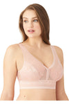 Wacoal Net Effect Soft Cup Bralette - Style 810340, rose, side