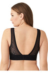 Wacoal Net Effect Soft Cup Bralette - Style 810340, black, back
