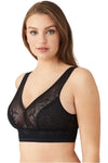 Wacoal Net Effect Soft Cup Bralette - Style 810340, black, side