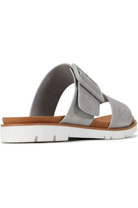 Los Cabos Sandal - Style Asha, back angle, light grey