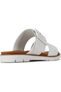 Los Cabos Sandal - Style Asha, back angle, white