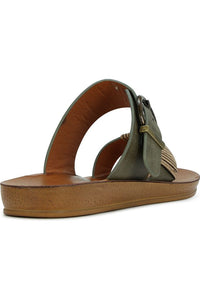 Los Cabos Slide Sandal - Style Bria, back, khaki