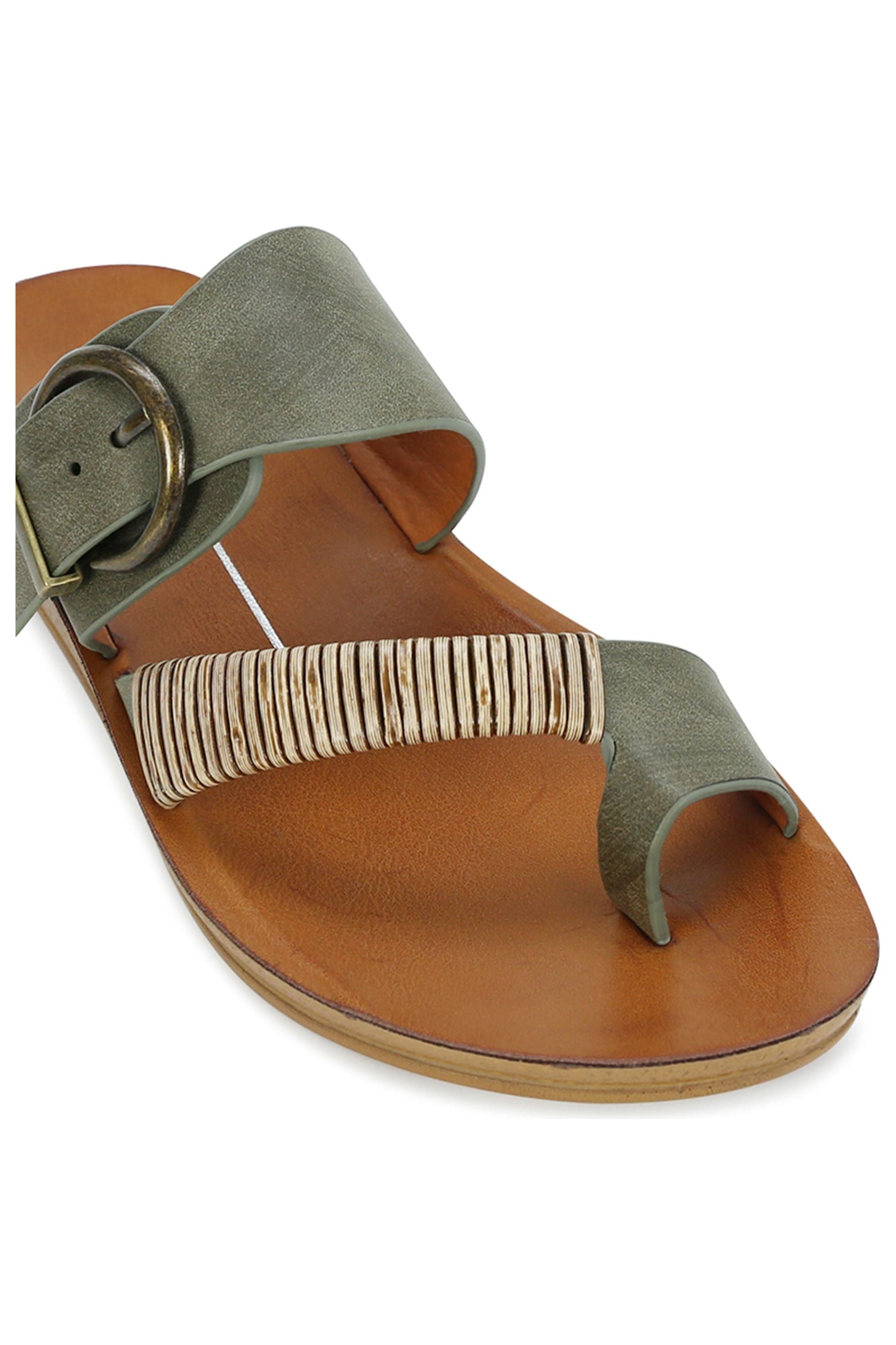 Los Cabos Slide Sandal - Style Bria, top, khaki