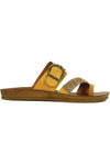 Los Cabos Slide Sandal - Style Bria, outside, mustard