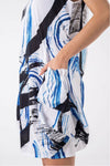 Ever Sassy Blue Mood Sleeveless Dress - Style 62251, pockets