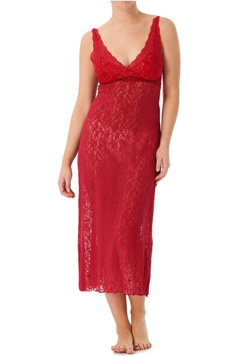 Arianne Natasha 48" Lace Gown - Style 8640, front, red