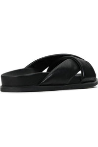 EOS Flat Sandal - Style Cross, back, black