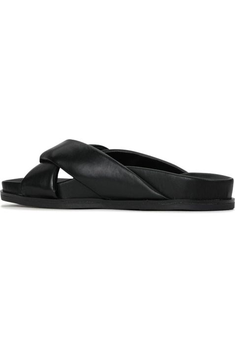 EOS Flat Sandal - Style Cross, side2, black