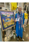 Love's Pure Light "Life is a Never-Ending Beach" Silk Shawl - Style D-364, artwork
