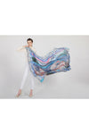 Love's Pure Light "Life is a Never-Ending Beach" Rathtrevor Beach with Provincial Flower BC Dogwood Silk Shawl - Style D-364, fig3