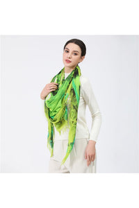 Love's Pure Light "Green Oh that Refreshing Green" Silk Shawl - Style D-351, fig3