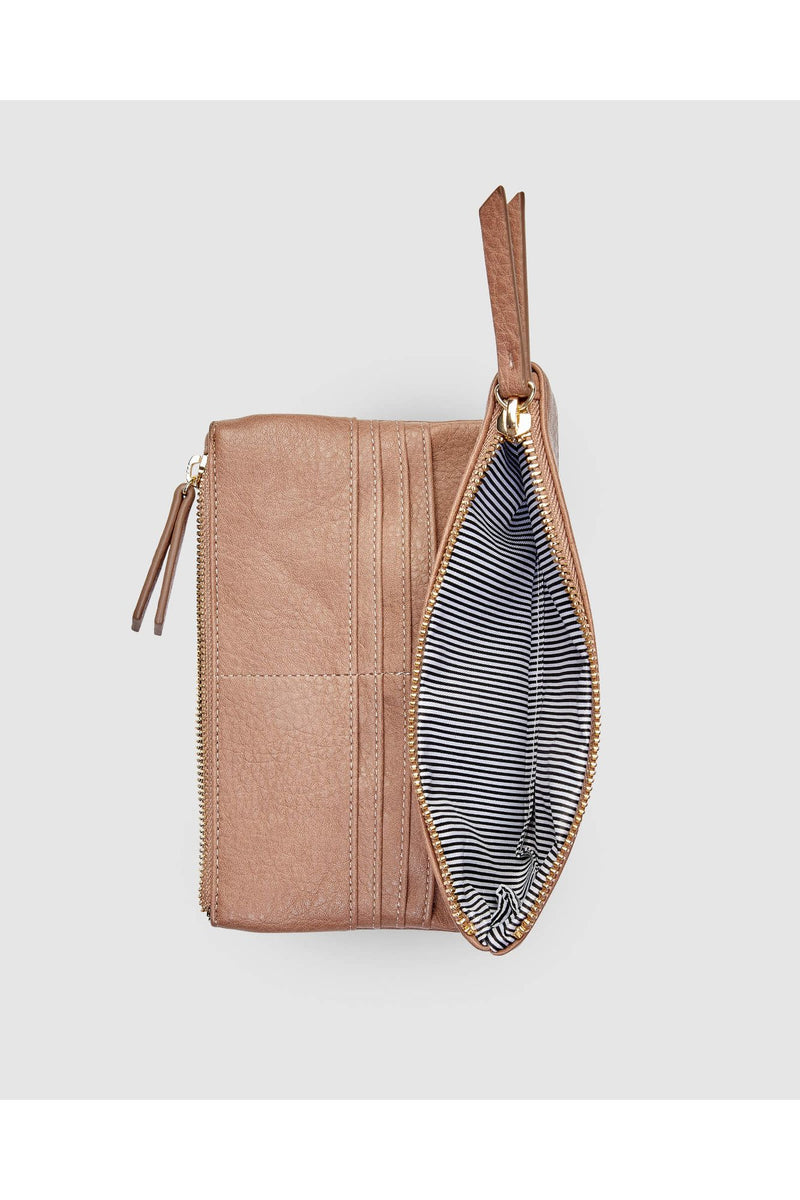 Louenhide Delta Wallet - Style 1628, open zip, mocha