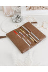 Louenhide Delta Wallet - Style 1628, open filled, mocha
