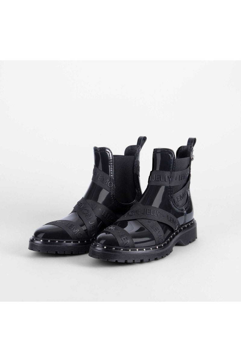 Lemon Jelly Frankie Ankle Rain Boot, pair, black