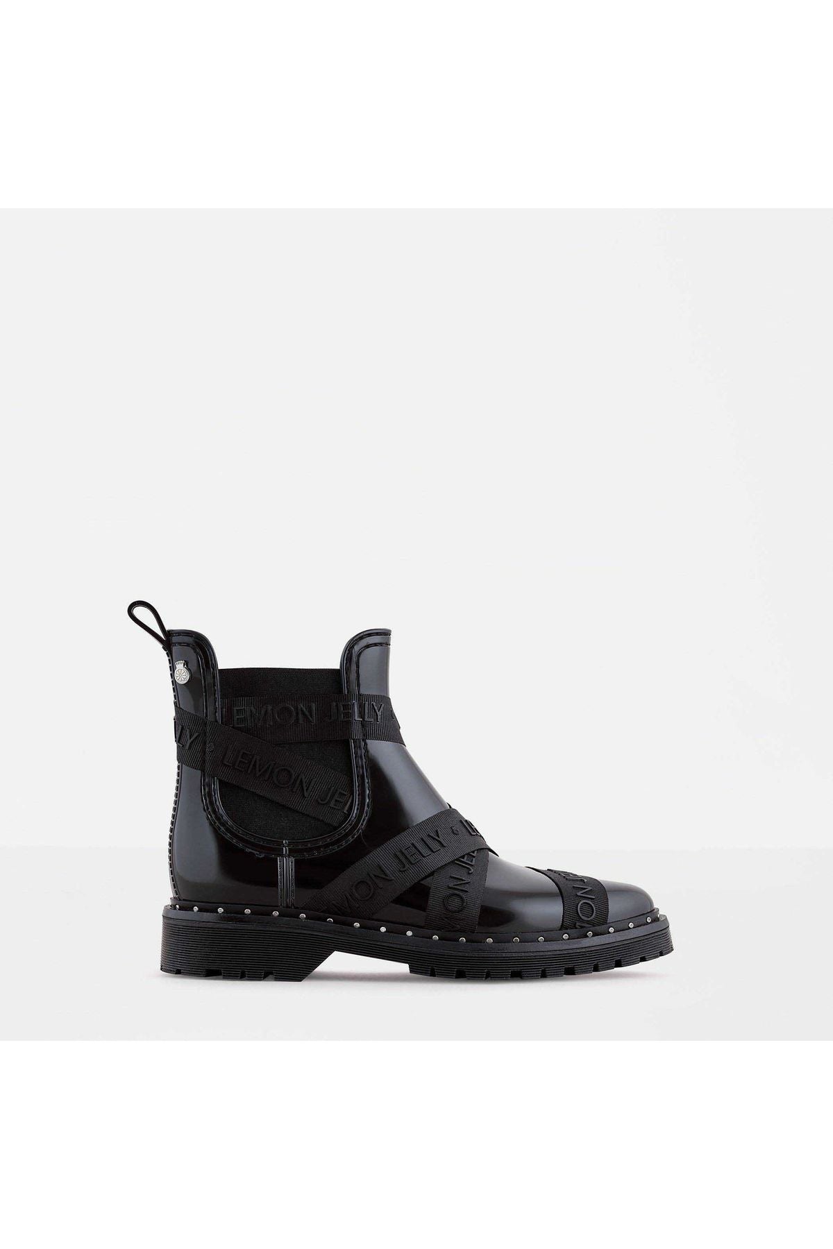 Lemon Jelly Frankie Ankle Rain Boot, side, black