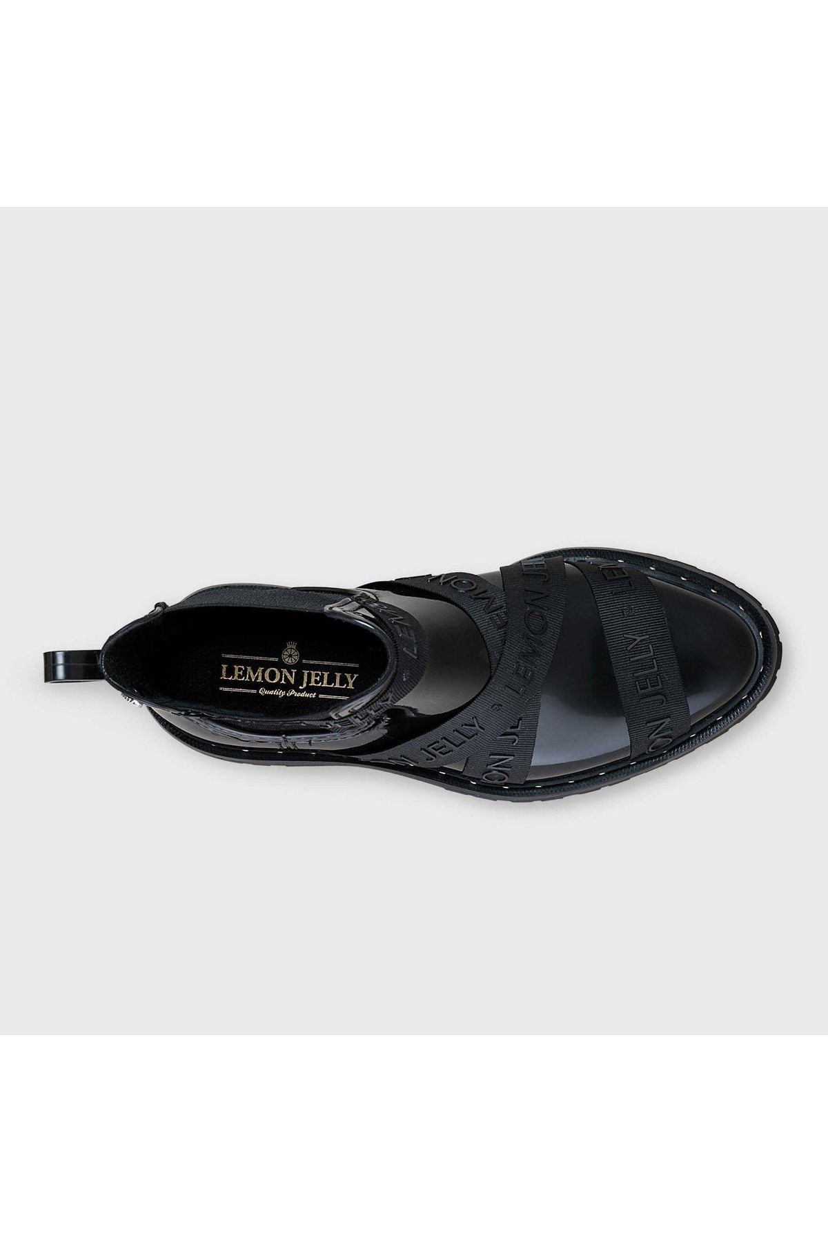 Lemon Jelly Frankie Ankle Rain Boot, top, black