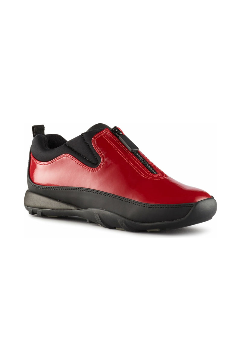 Cougar Patent Waterproof Rain Shoe - Style Howdoo, cherry, side