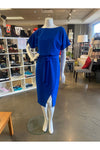 Joseph Ribkoff Wrap Dress - Style 231015, front2, oasis blue