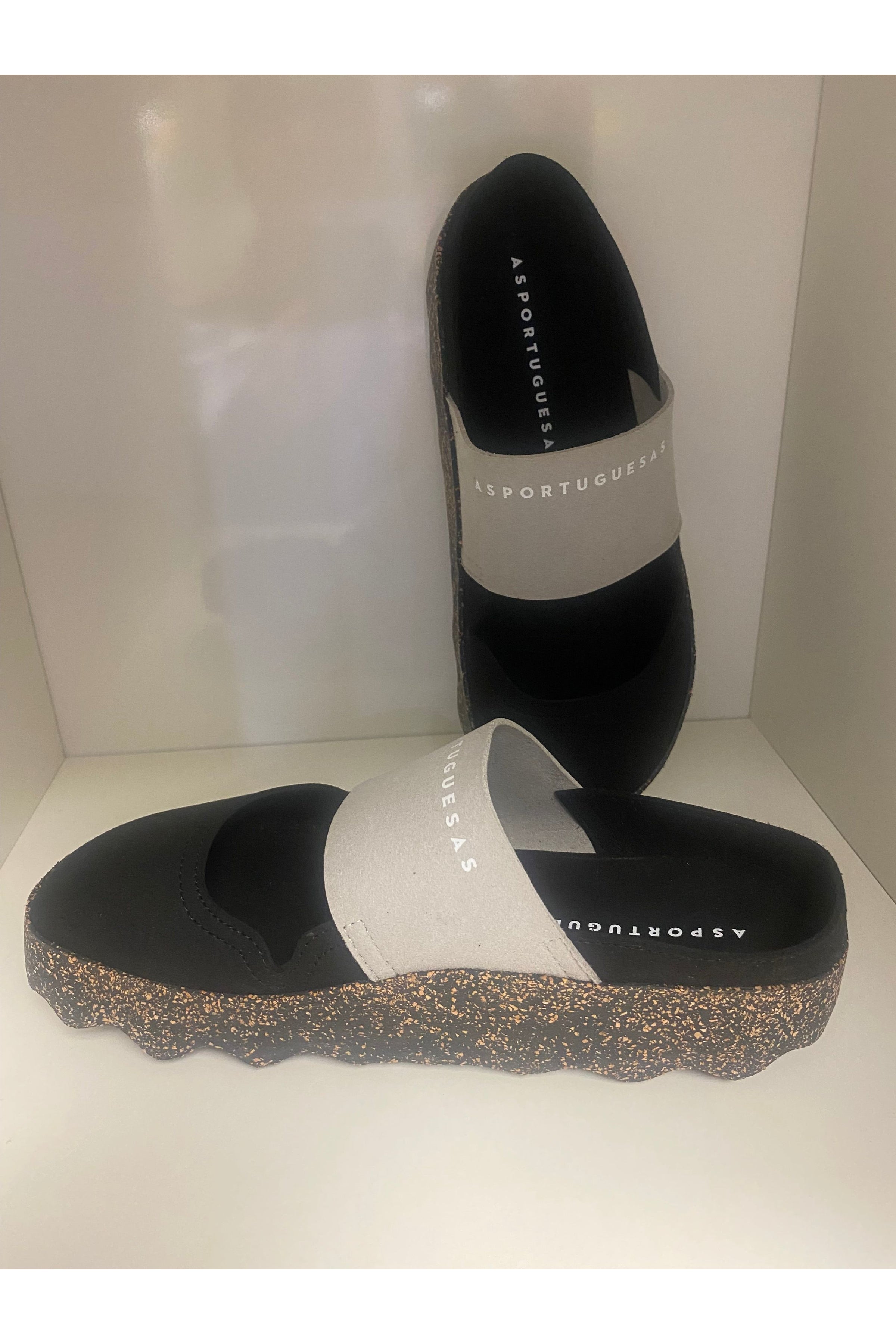 Asportuguesas Slip On Sandal - Style Cana, black, fig4