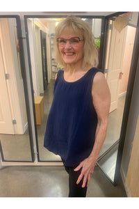 Shannon Passero Katie Tank Top - Style 797, front, navy