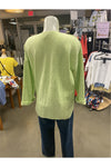 Avalin V-Neck Tunic Sweater - Style N9079, back, spring green lime